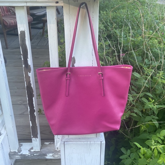 Coccinelle Codice Lavorazione No 8 Saffiano Leather Purse Pink Tote - Picture 3 of 16